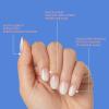 KISS Gel Fantasy, Press On Nails, Nail glue included, ‘Dancin’, Off-white, Short Size, Oval Shape, Includes 28 Nails, 2g glue, 1 Manicure Stick, 1 Mini File(31 Piece Set)