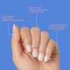 KISS Gel Fantasy, Press On Nails, Nail glue included, ‘Dancin’, Off-white, Short Size, Oval Shape, Includes 28 Nails, 2g glue, 1 Manicure Stick, 1 Mini File(31 Piece Set)