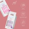 KISS Gel Fantasy Press On Nails, Nail glue included, ‘Sweet Jelly’, White, Long Size, Coffin Shape, Includes 28 Nails, 2g glue, 1 Manicure Stick, 1 Mini File(One Day Jelly)