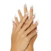 KISS Gel Fantasy Press On Nails, Nail glue included, ‘Sweet Jelly’, White, Long Size, Coffin Shape, Includes 28 Nails, 2g glue, 1 Manicure Stick, 1 Mini File(Sweet Jelly)