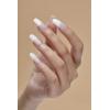 KISS Salon Acrylic French Tip Press On Nails, ‘Chic Beats’, Natural Nude, Short Squoval, Nail Kit with 28 Fake Nails, Pink Gel Nail Glue (2g), Mini Nail File, & Manicure Stick(Leilani)