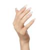 KISS Salon Acrylic French Tip Press On Nails, ‘Chic Beats’, Natural Nude, Short Squoval, Nail Kit with 28 Fake Nails, Pink Gel Nail Glue (2g), Mini Nail File, & Manicure Stick(Leilani)