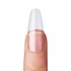 KISS Salon Acrylic French Tip Press On Nails, ‘Chic Beats’, Natural Nude, Short Squoval, Nail Kit with 28 Fake Nails, Pink Gel Nail Glue (2g), Mini Nail File, & Manicure Stick(Crystal)
