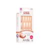 KISS Salon Acrylic French Tip Press On Nails, ‘Chic Beats’, Natural Nude, Short Squoval, Nail Kit with 28 Fake Nails, Pink Gel Nail Glue (2g), Mini Nail File, & Manicure Stick(Strong Enough)