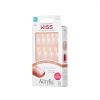 KISS Salon Acrylic French Tip Press On Nails, ‘Chic Beats’, Natural Nude, Short Squoval, Nail Kit with 28 Fake Nails, Pink Gel Nail Glue (2g), Mini Nail File, & Manicure Stick(Brief Encounter)