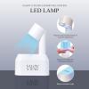 KISS Salon X-tend LED Gel Nail Kit, ‘Perk’, Beige, Medium Coffin, 30 Press On Nails, LED Soft Gel Adhesive 5 ml (0.16 US fl. oz.), LED Lamp, USB Cable, Prep Pad, Manicure Stick, & Mini Nail File(tend LED Lamp)