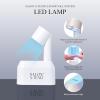 KISS Salon X-tend LED Gel Nail Kit, ‘Perk’, Beige, Medium Coffin, 30 Press On Nails, LED Soft Gel Adhesive 5 ml (0.16 US fl. oz.), LED Lamp, USB Cable, Prep Pad, Manicure Stick, & Mini Nail File(Tone)