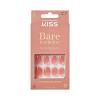 KISS Bare but Better Press On Nails Almond, ‘Chemistry’, Red, Medium Length, Nail Kit Includes 28 Sculpted Fake Nails, Pink Gel Nail Glue 2g (0.07 oz.), Manicure Stick, Mini Nail File(No More Naps)