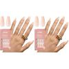 KISS Bare but Better Press On Nails Almond, ‘Chemistry’, Red, Medium Length, Nail Kit Includes 28 Sculpted Fake Nails, Pink Gel Nail Glue 2g (0.07 oz.), Manicure Stick, Mini Nail File(Nude)