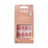 KISS Bare but Better Press On Nails, Glossy Pink, Short Length, Square Shape, 28 Fake Nails, Pink Gel Nail Glue Net Wt. 2g (0.07 Oz.), Mini Nail File, & Manicure Stick(Nude Nude)