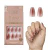 KISS Bare but Better, Press On Nails, Nail glue included, ‘Spicy’, Light Pink, Short Size, Squoval Shape, Includes 30 Nails, 2G Glue, 1 Manicure Stick, 1 Mini File(Shine)