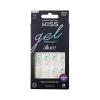 KISS Gel Fantasy Allure Press On Nails, Ready to Wear, 3D Design, Waterproof, Pink Gel Nail Glue 0.07 Oz. (2g), Manicure Stick & Mini File, 28 Count(Band of Color)