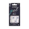 KISS Gel Fantasy Allure Press On Nails, Ready to Wear, 3D Design, Waterproof, Pink Gel Nail Glue 0.07 Oz. (2g), Manicure Stick & Mini File, 28 Count(Hottiest Thing)