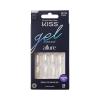 KISS Gel Fantasy Allure Press On Nails, Ready to Wear, 3D Design, Waterproof, Pink Gel Nail Glue 0.07 Oz. (2g), Manicure Stick & Mini File, 28 Count(How Dazzling)
