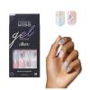 KISS Gel Fantasy Allure Press On Nails, Ready to Wear, 3D Design, Waterproof, Pink Gel Nail Glue 0.07 Oz. (2g), Manicure Stick & Mini File, 28 Count(Variation)