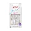 KISS Gel Fantasy Press On Nails, Nail glue included, ‘Sweet Jelly’, White, Long Size, Coffin Shape, Includes 28 Nails, 2g glue, 1 Manicure Stick, 1 Mini File(Sweet Jelly)
