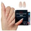 KISS Salon X-tend LED Gel Nail Kit, ‘Perk’, Beige, Medium Coffin, 30 Press On Nails, LED Soft Gel Adhesive 5 ml (0.16 US fl. oz.), LED Lamp, USB Cable, Prep Pad, Manicure Stick, & Mini Nail File(Perk)