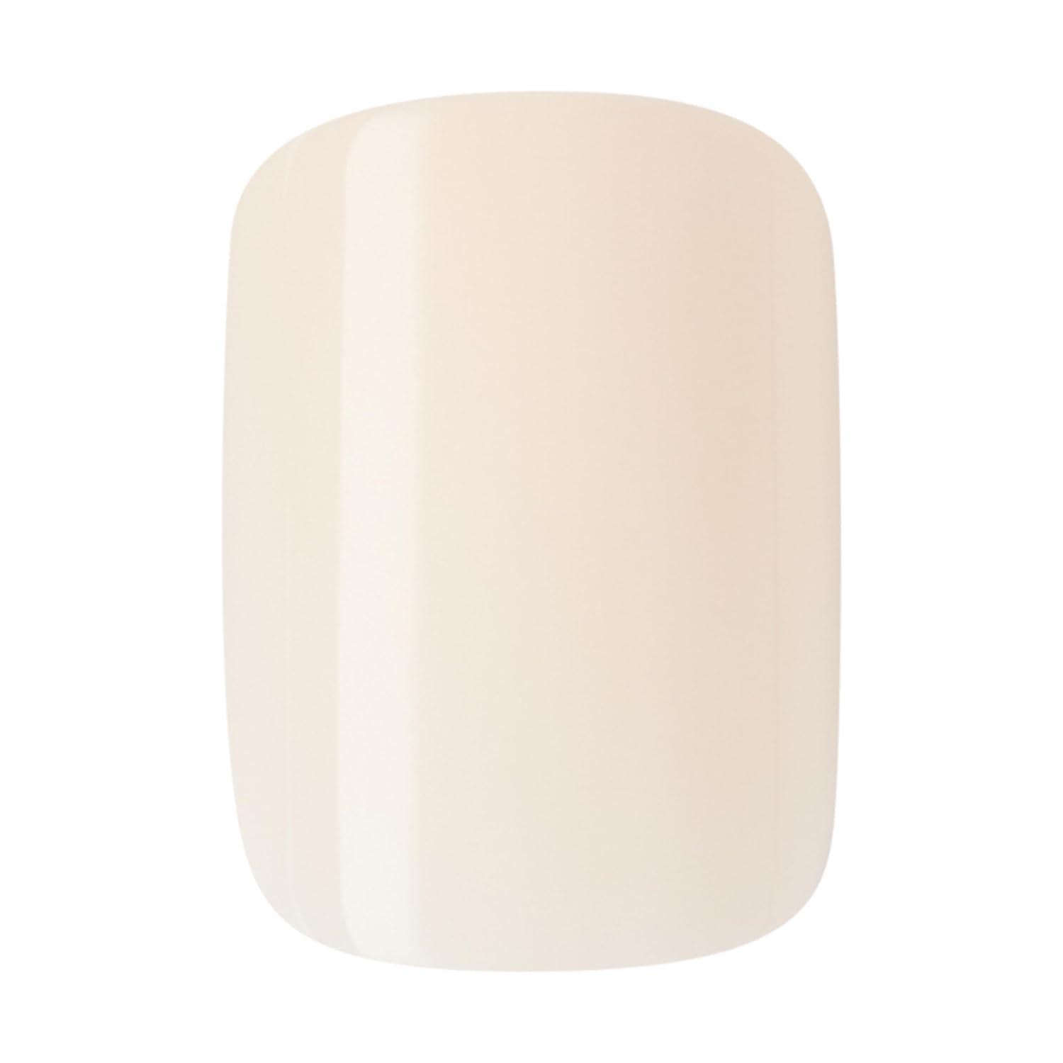 imageKISS Gel Fantasy Press On Nails Nail glue included Bookworm Off White Short Lenth Almond Shape Includes 28 Nails 2g Glue 1 Manicure Stick 1 Mini File 1 Adhesive TabShort