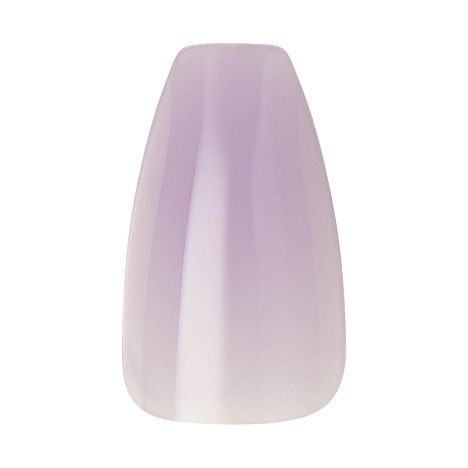 imageKISS Gel Fantasy Press On Nails Nail glue included Quince Jelly Purple Medium Size Coffin Shape Includes 28 Nails 2g glue 1 Manicure Stick 1 Mini FileQuince Jelly
