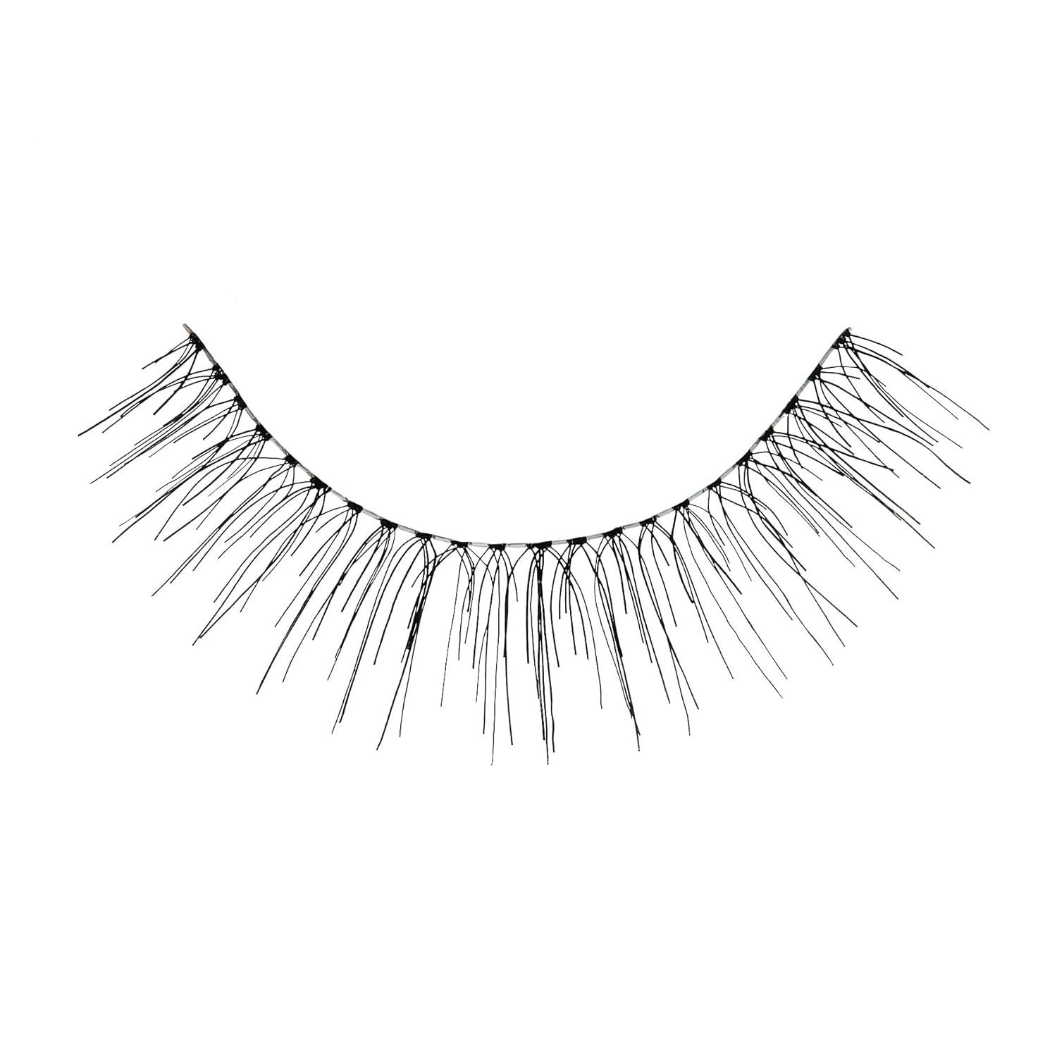 imageKISS Lash 11 False Eyelashes Effortless 12 mm Includes 1 Pair Of Eyelash Measuring Tool Scissors Lash Adhesive Applicator Mirror Contact Lens Friendly Easy to Apply Reusable Strip LashesBlack