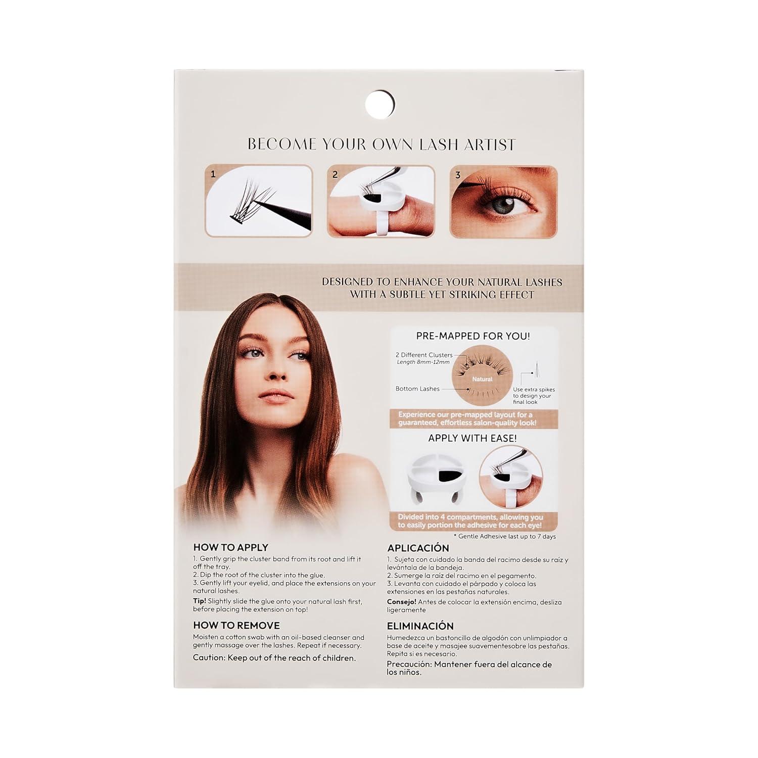 imageKISS Lash Atelier Professional Lash Extension Kit Anime PreMapped False Eyelashes 46 Lash Clusters ampamp 36 Individual Lashes Last For Up To 7 Days Glue Ring Applicator12mm14mm Pack of 2
