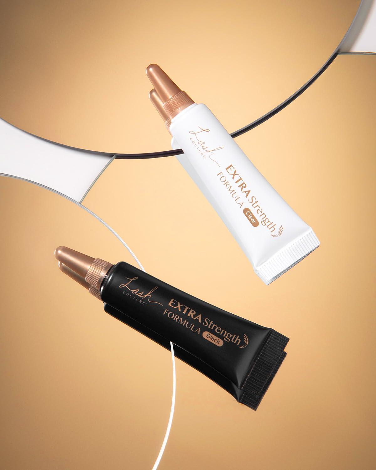 imageKISS Lash Couture Lash Glue Super Flex Oat Influed Strip Lash Adhesive Black Includes 1 Lash Adhesive Long Lasting Wear Can Be Used with Strip Lashes and Lash ClustersClear