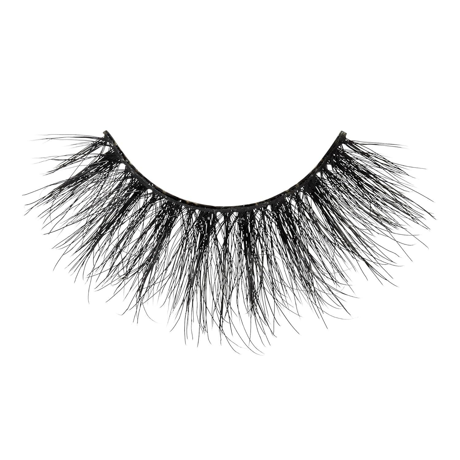 imageKISS Lash Couture LuXtensions Collection False Eyelashes Flat Lash Technology Super Slim Lash Band Real Lash Extension Fibers Reusable Style Velvet 12mm 1 Pair Strip Lashes1 Pair Pack of 1