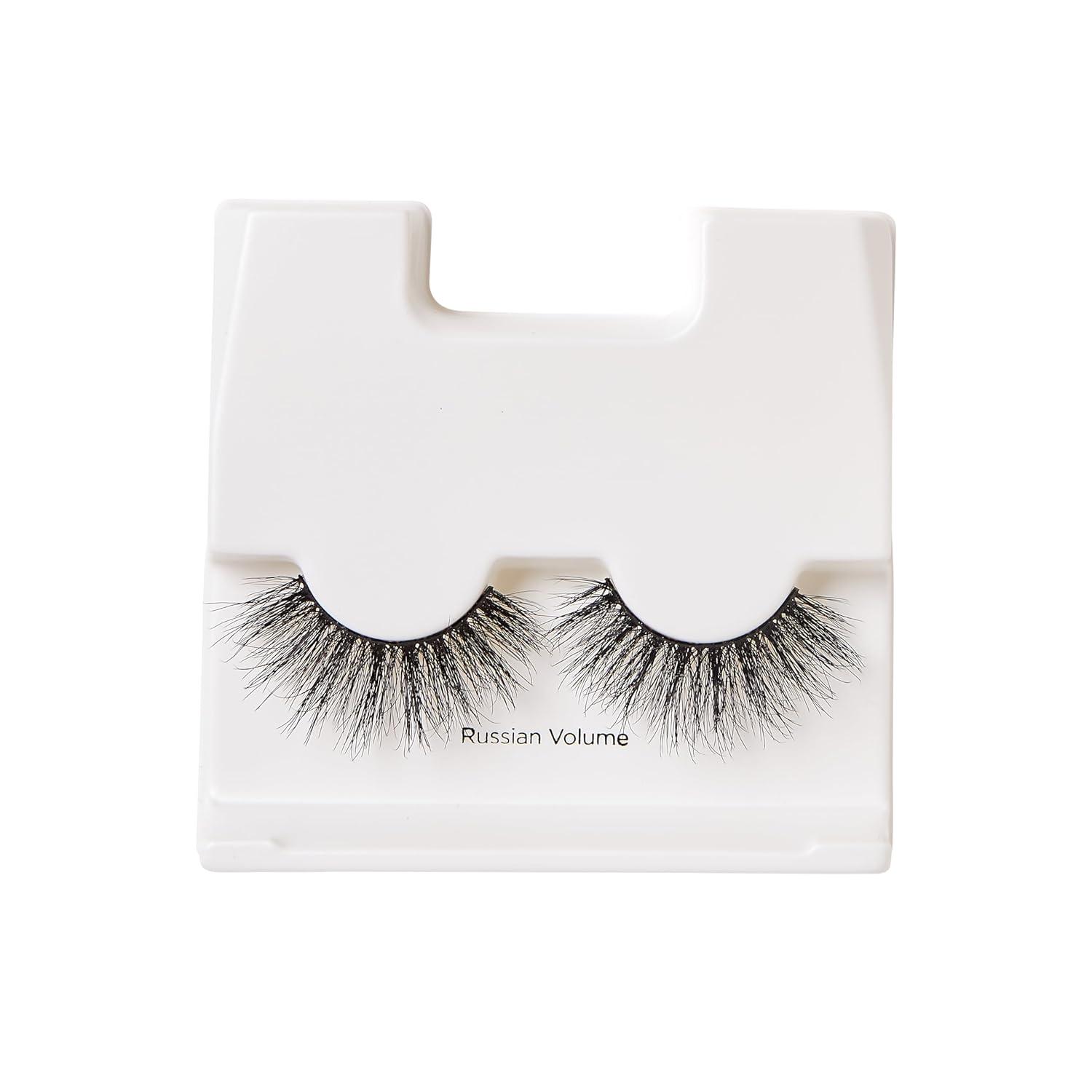 imageKISS Lash Couture LuXtensions Collection False Eyelashes Flat Lash Technology Super Slim Lash Band Real Lash Extension Fibers Reusable Style Velvet 12mm 1 Pair Strip Lashes1 Pair Pack of 1