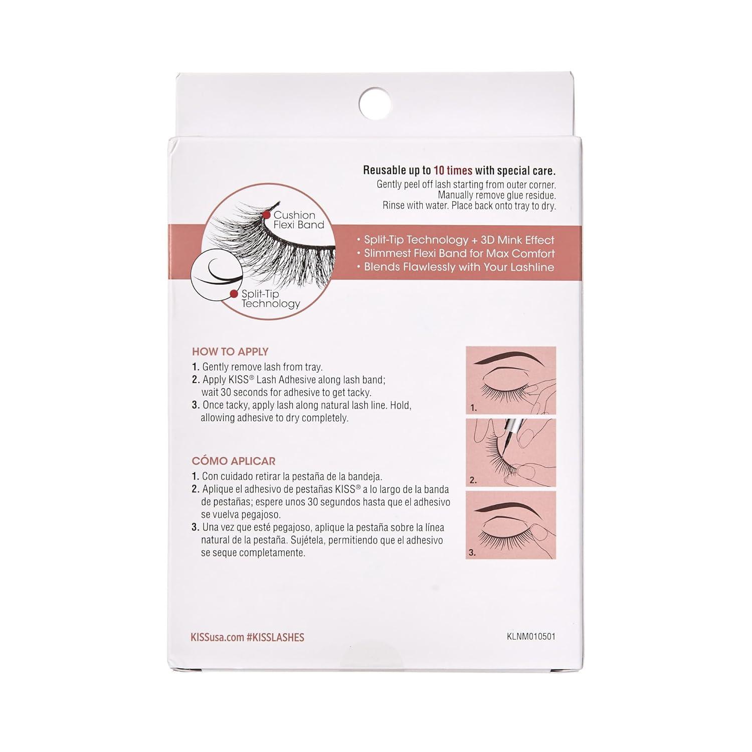 imageKISS Lash Couture Naked Drama Collection False Eyelashes with Cushion Flexi Band Full ampamp Fluffy Volume Easy to Apply Reusable Lash Clusters Style Tulle 10 mm 1 Pair Fake Eyelashes4 Pair Pack of 1