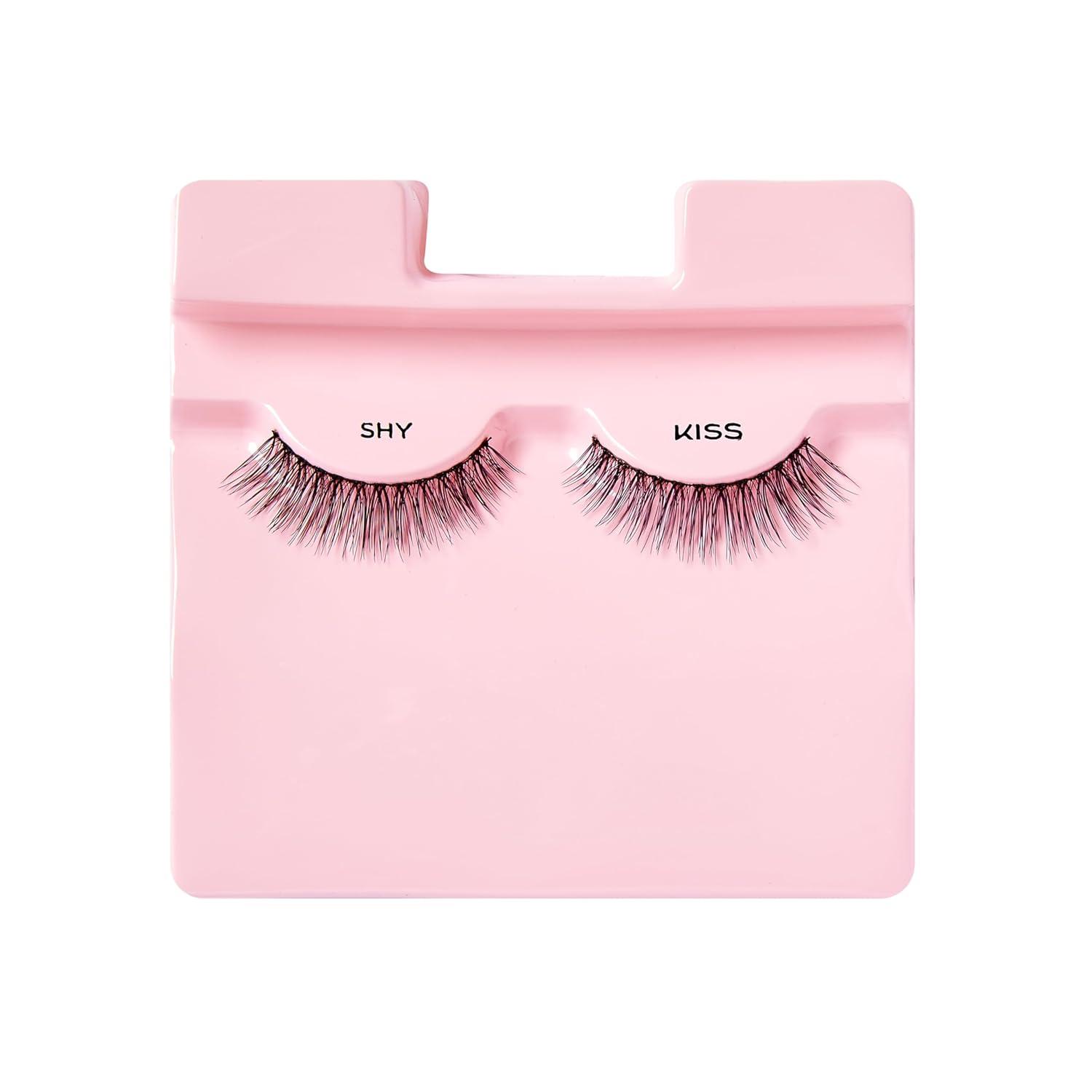 imageKISS Looks So Natural False Eyelashes Double Pack Lightweight ampamp Comfortable Tapered End Technology Reusable CrueltyFree Contact Lens Friendly Style Shy 2 Count Pack of 1 Fake Eyelashes