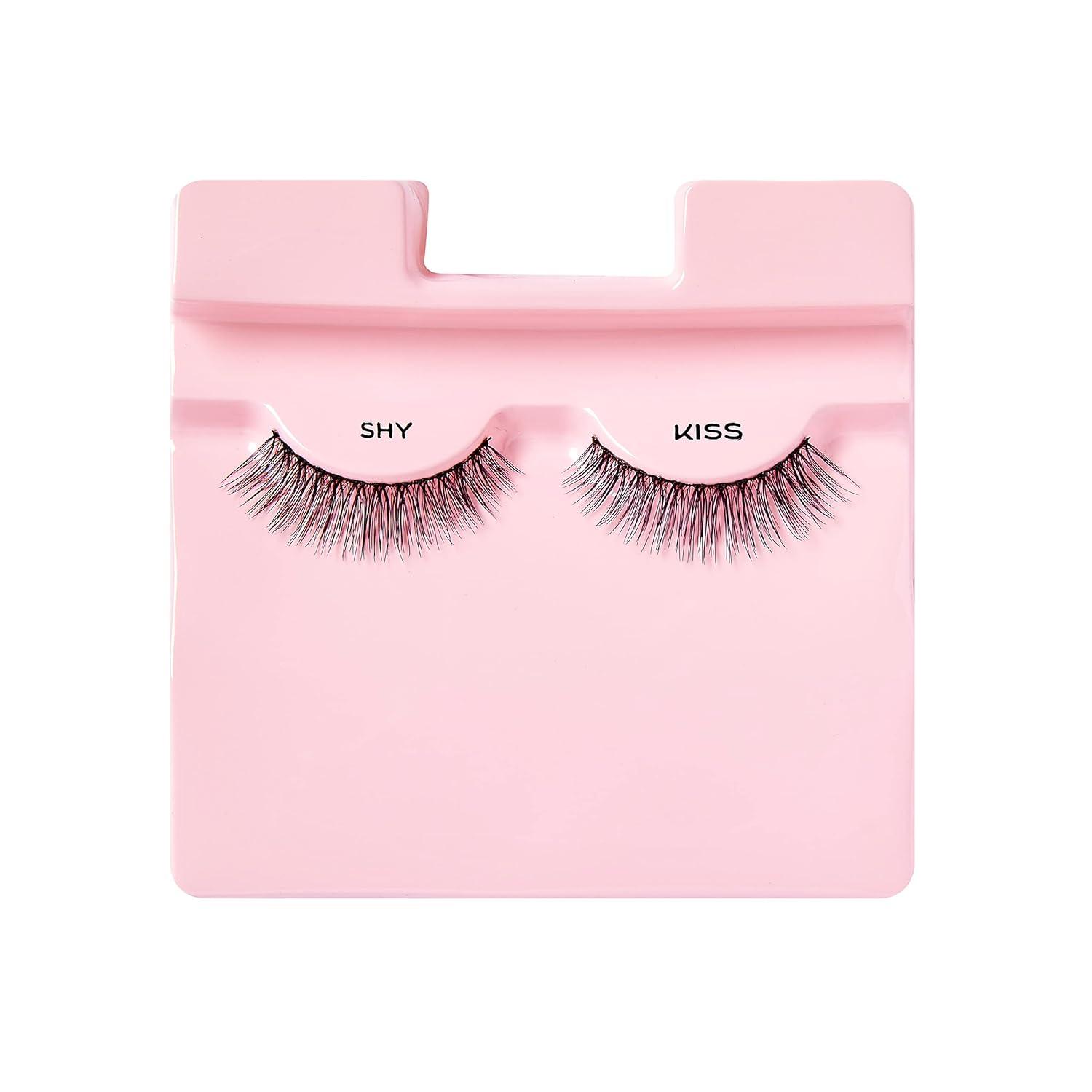 imageKISS Looks So Natural False Eyelashes Shy 14mm Includes 1 Pair Of Lash Easy to Apply Reusable Lash ClustersBlack