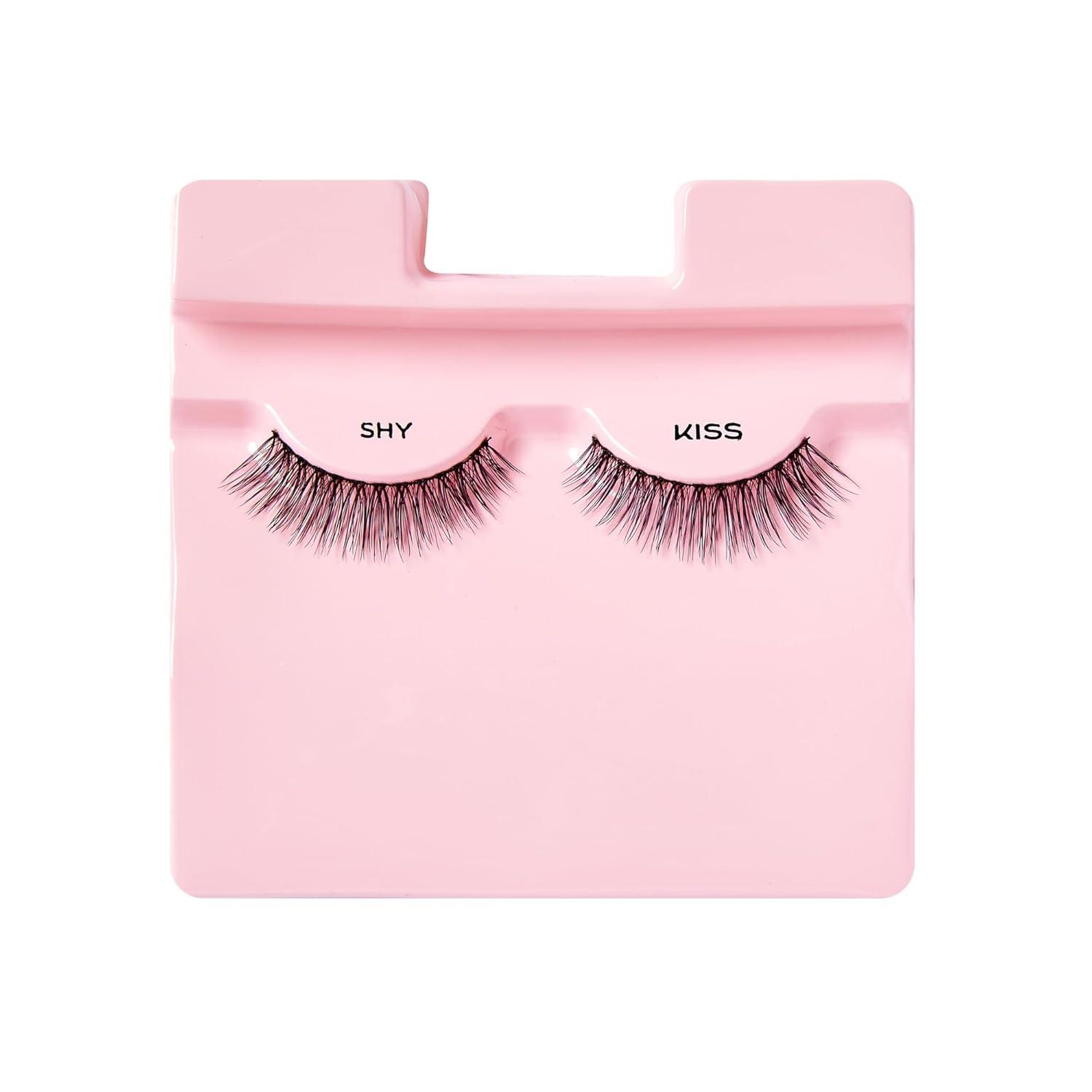 imageKISS Looks So Natural False Eyelashes Shy 14mm Includes 1 Pair Of Lash Easy to Apply Reusable Lash ClustersBlack