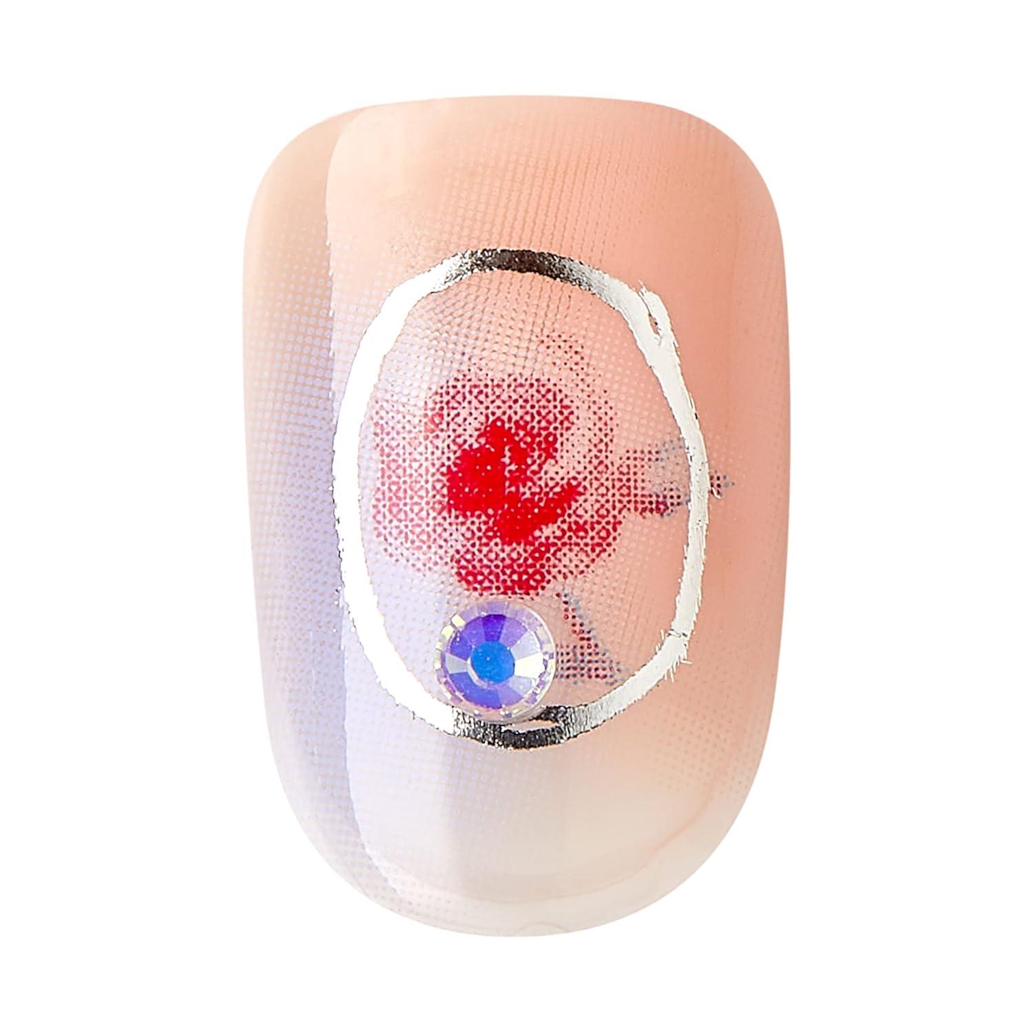 imageKISS LoveShackFancy x imPRESS PressOn Manicure Limited Edition Style quotSunkissed Peachquot Short Square Pink PressOn Nails Includes Prep Pad Mini Nail File Cuticle Stick ampamp 30 Fake NailsPink