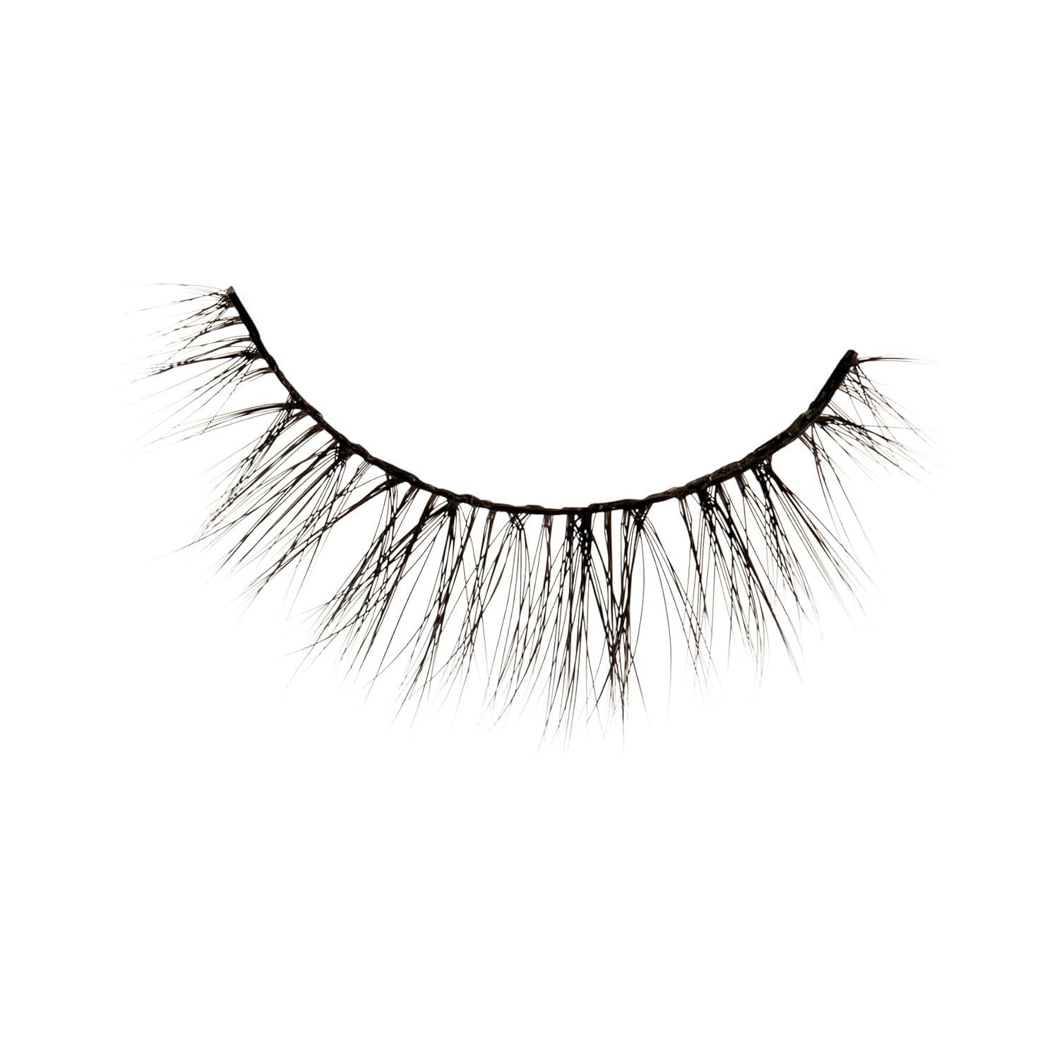 imageKISS Magnetic Lash 01 Synthetic False Eyelashes with Magnets Under and Over Your Upper Lashes No Glue Needed Lightweight Reusable Contact Lens Friendly Cruelty Free with Lash Applicator 1 PairCuration Kit