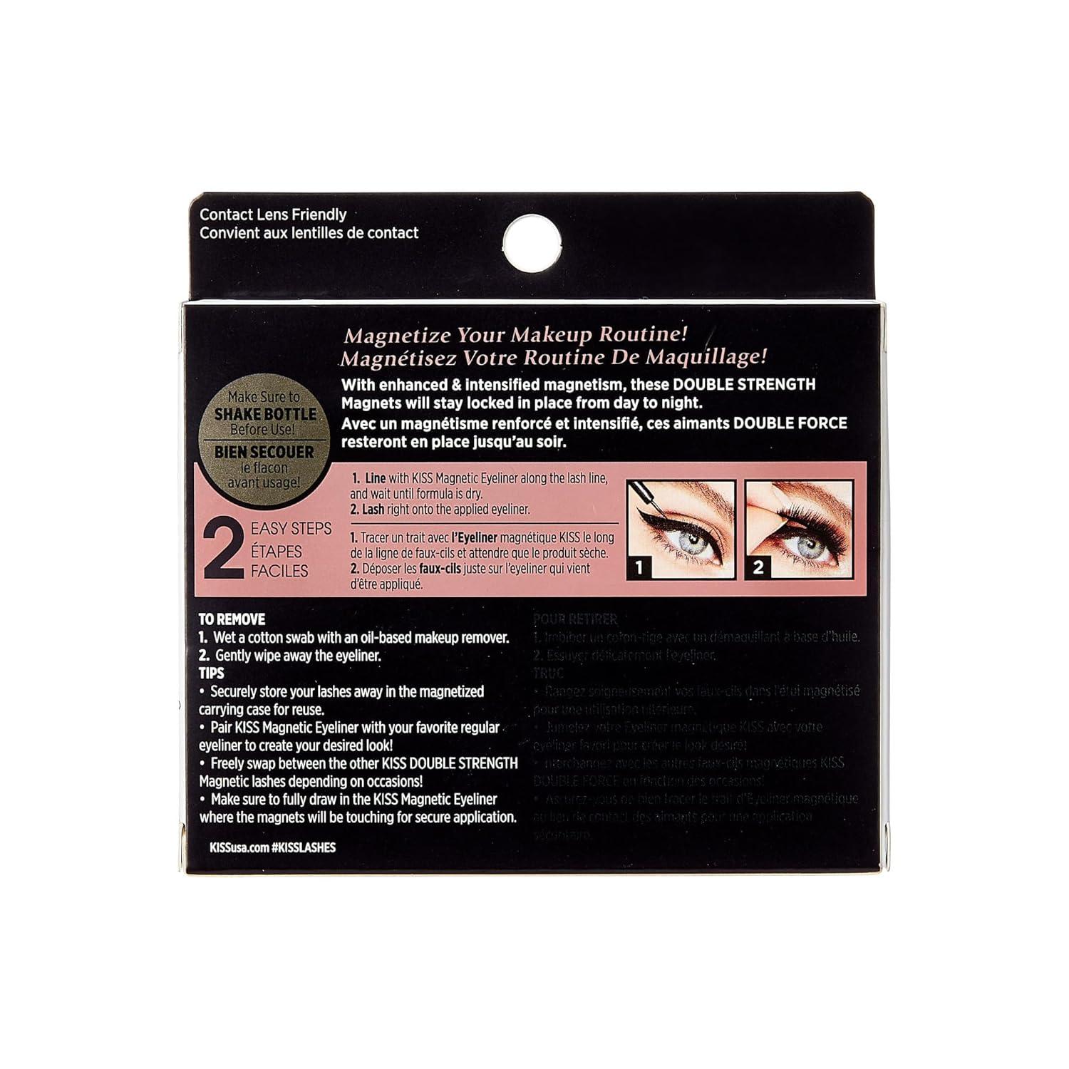imageKISS Magnetic Lash 01 Synthetic False Eyelashes with Magnets Under and Over Your Upper Lashes No Glue Needed Lightweight Reusable Contact Lens Friendly Cruelty Free with Lash Applicator 1 PairTempt