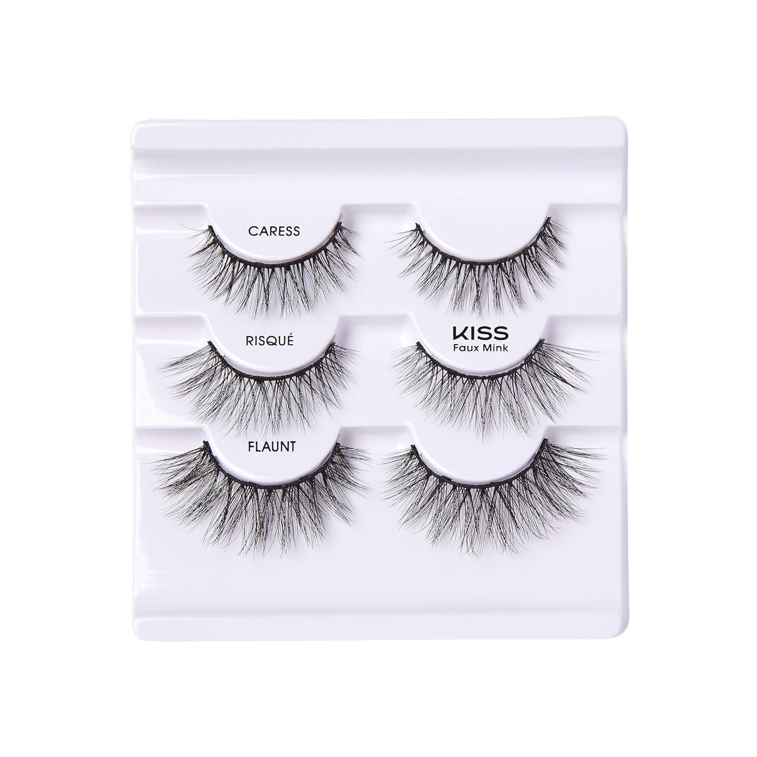 imageKISS Magnetic Lash 01 Synthetic False Eyelashes with Magnets Under and Over Your Upper Lashes No Glue Needed Lightweight Reusable Contact Lens Friendly Cruelty Free with Lash Applicator 1 PairCuration Kit