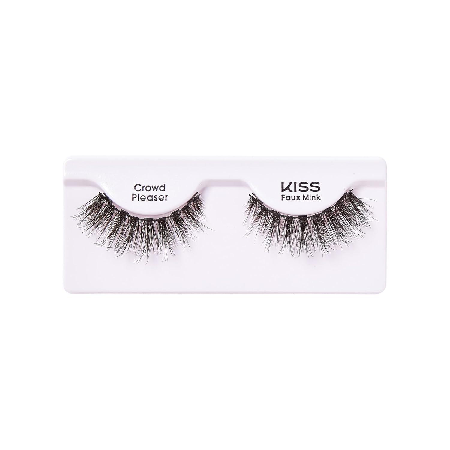 imageKISS Magnetic Lash 01 Synthetic False Eyelashes with Magnets Under and Over Your Upper Lashes No Glue Needed Lightweight Reusable Contact Lens Friendly Cruelty Free with Lash Applicator 1 PairCrowd Pleaser