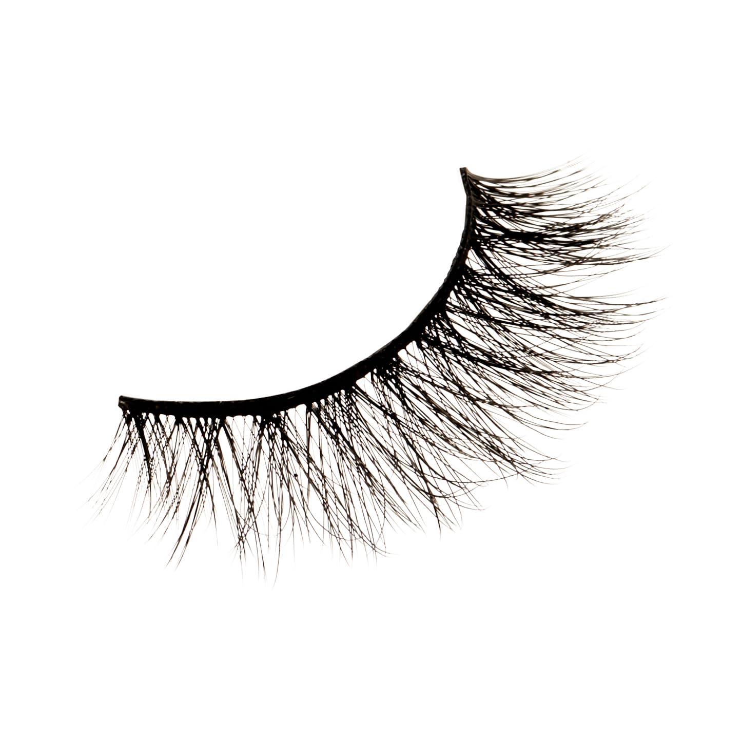 imageKISS Magnetic Lash 01 Synthetic False Eyelashes with Magnets Under and Over Your Upper Lashes No Glue Needed Lightweight Reusable Contact Lens Friendly Cruelty Free with Lash Applicator 1 PairCuration Kit
