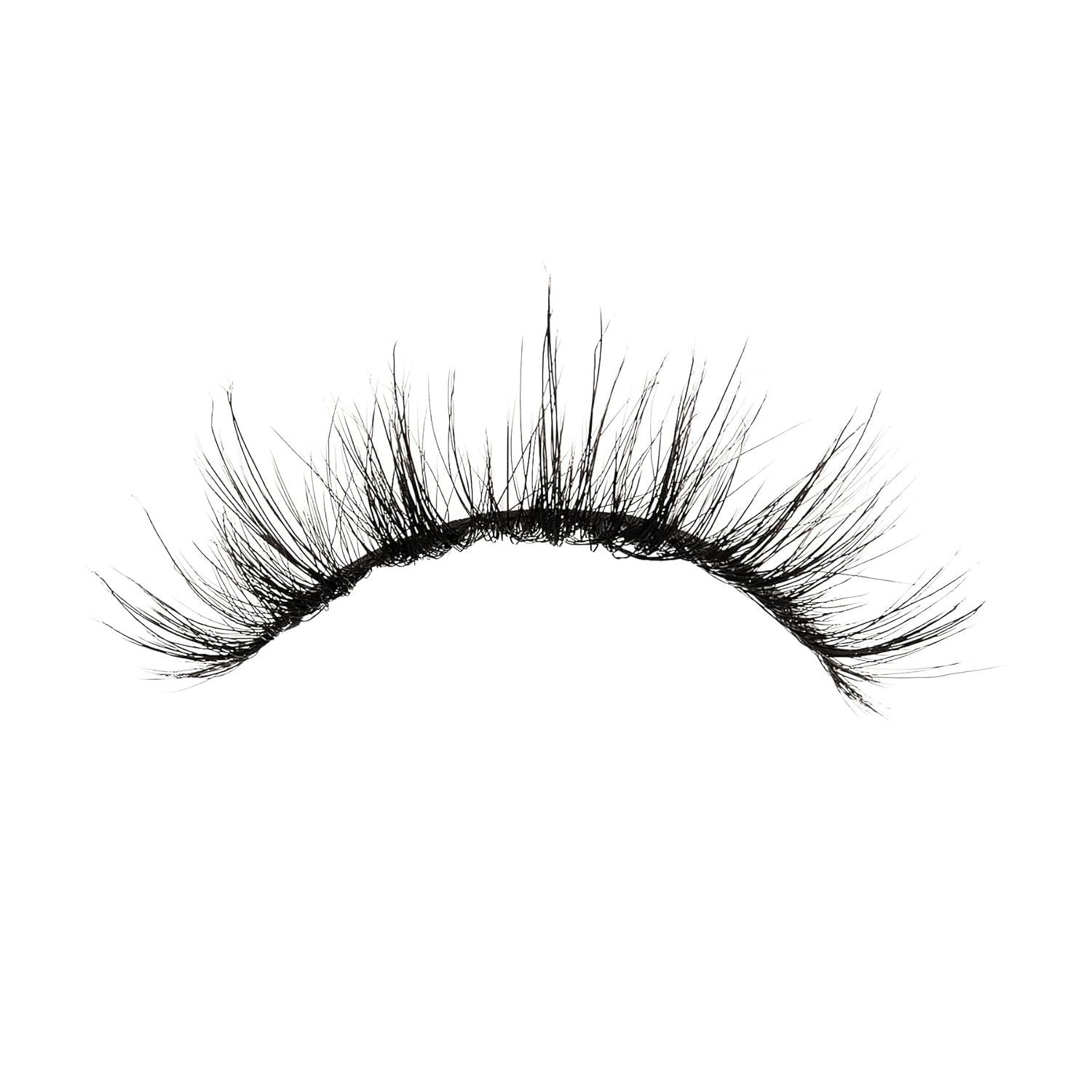 imageKISS Matte Black False Eyelashes Matte Sheer 16mm Includes 1 Pair Of Lash Easy to Apply Reusable Lash Clusters