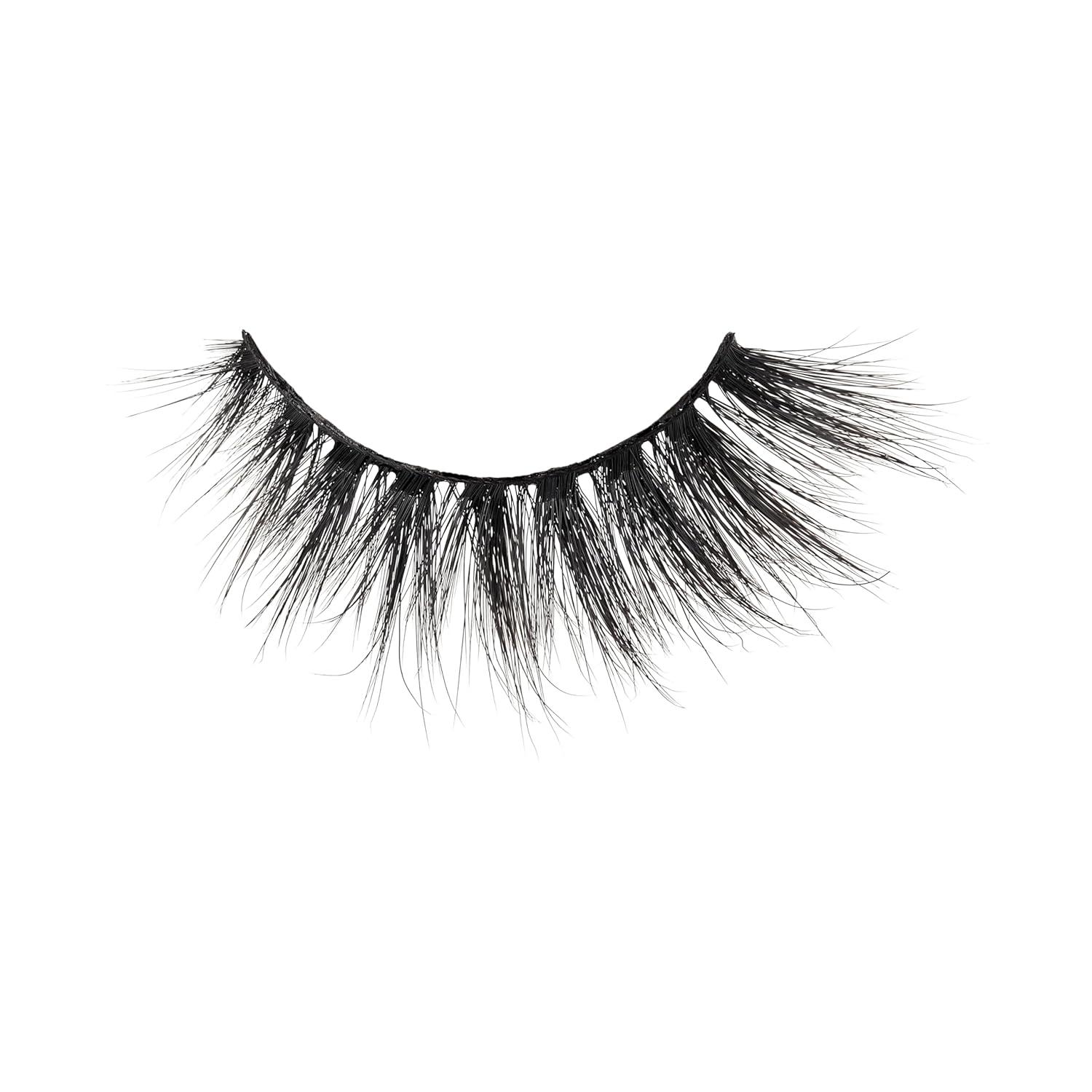 imageKISS Matte Black False Eyelashes Matte Twill 14mm Includes 4 Pairs Of Lashes Easy to Apply Reusable Lash Clusters4 Count Pack of 1