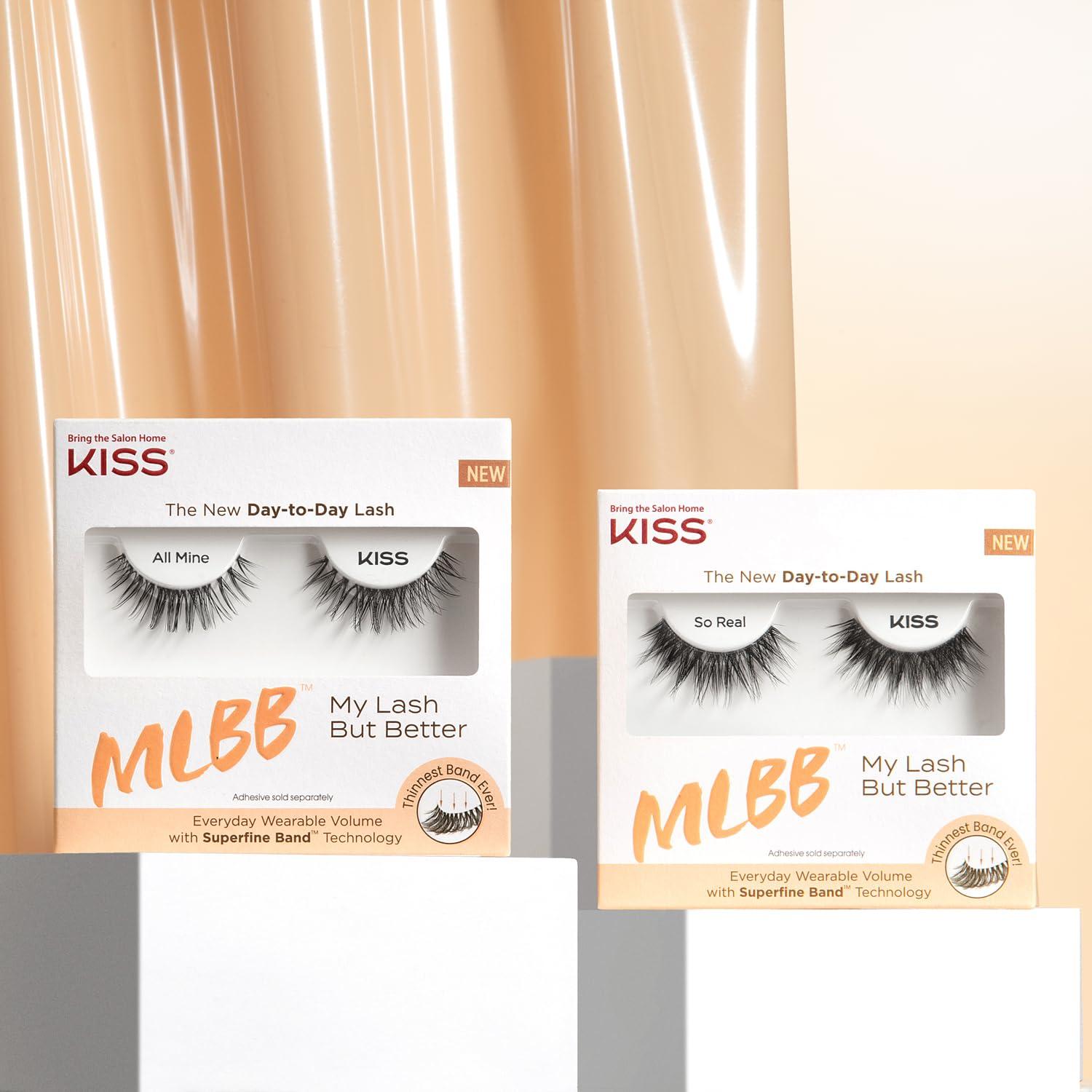 imageKISS My Lash But Bolder False Eyelashes Big Personality 14mm Includes 1 Pair Easy to Apply Reusable Lash ClustersBlack