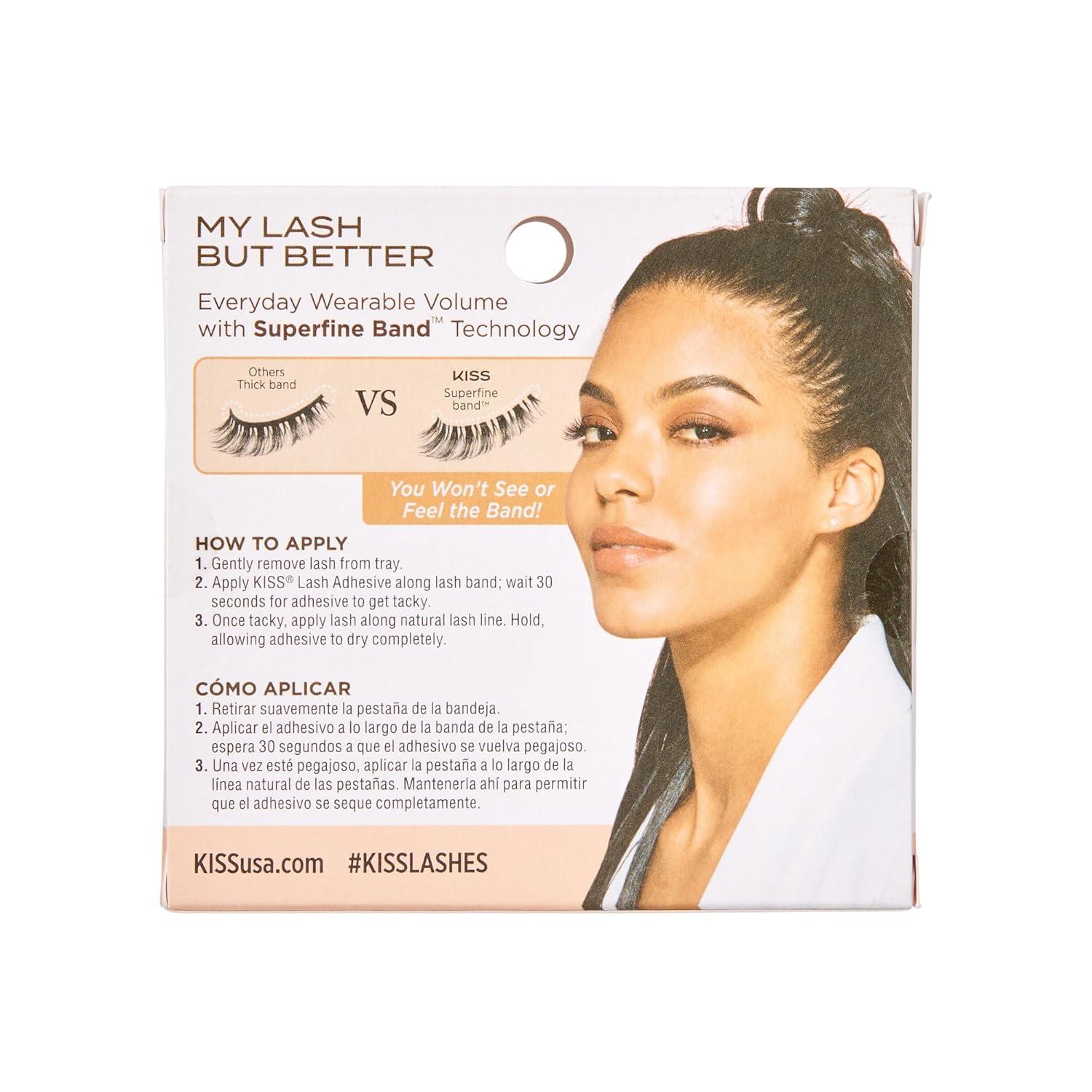 imageKISS My Lash But Bolder False Eyelashes Big Personality 14mm Includes 1 Pair Easy to Apply Reusable Lash ClustersBlessed