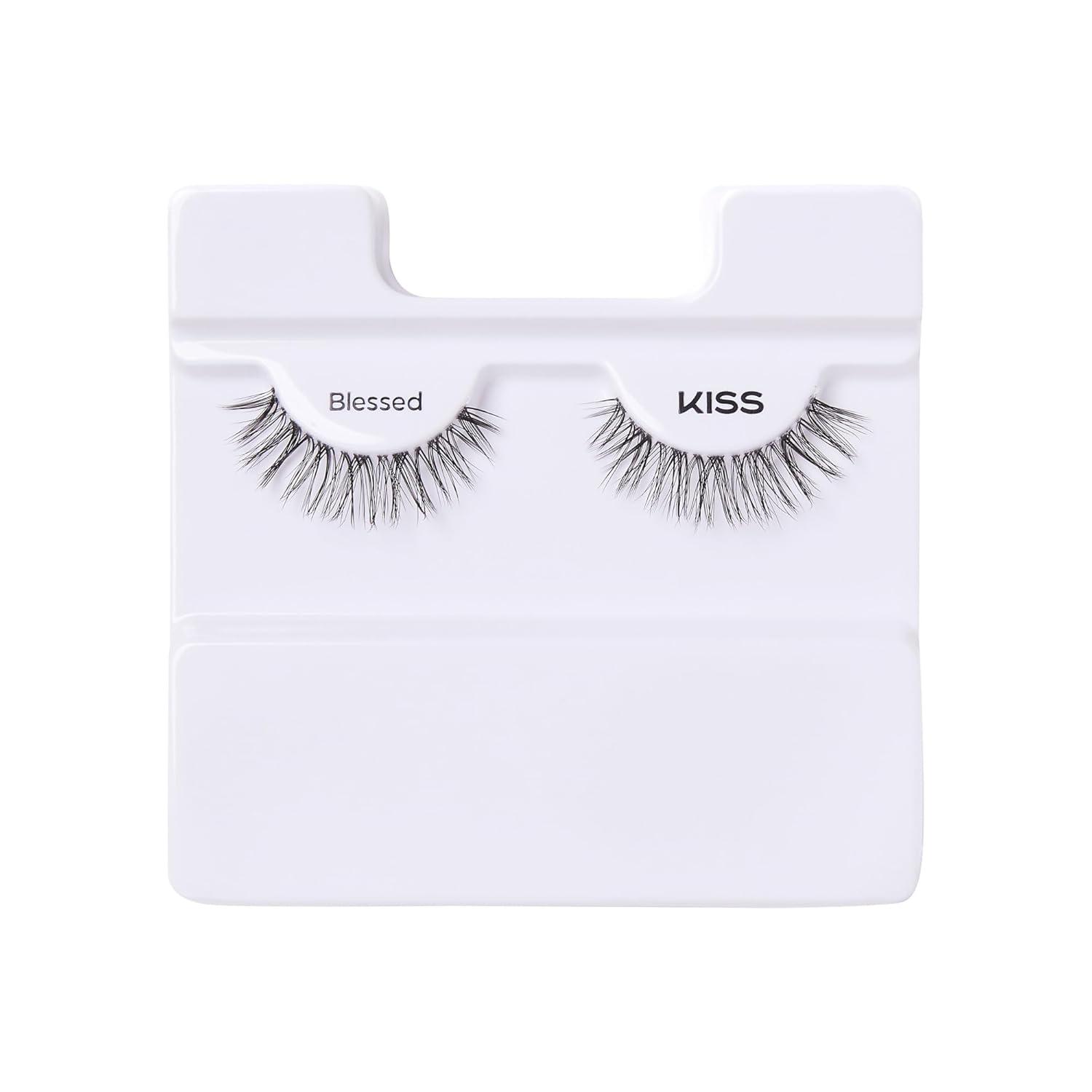 imageKISS My Lash But Bolder False Eyelashes Big Personality 14mm Includes 1 Pair Easy to Apply Reusable Lash ClustersBlessed