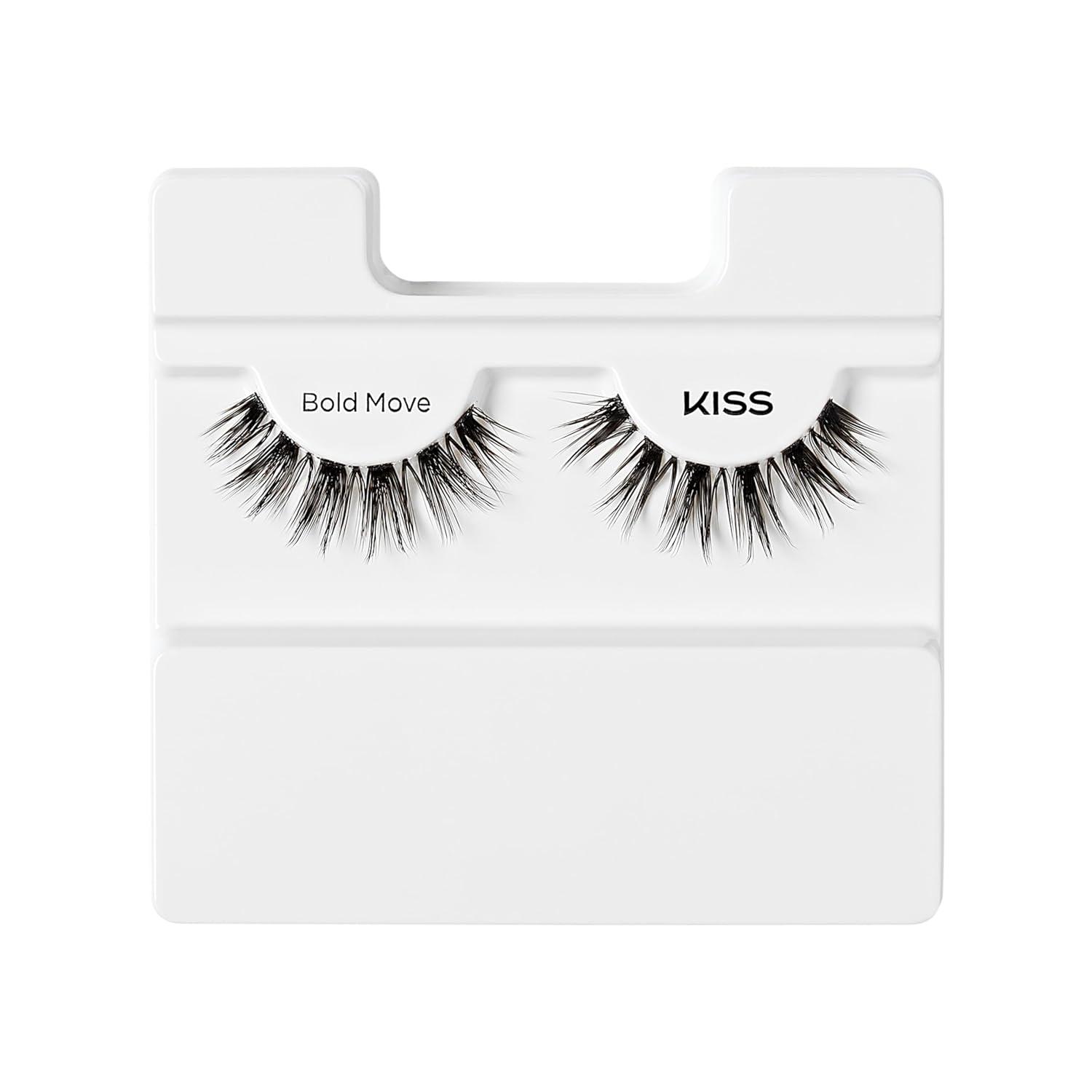 imageKISS My Lash But Bolder False Eyelashes Big Personality 14mm Includes 1 Pair Easy to Apply Reusable Lash ClustersBold Move