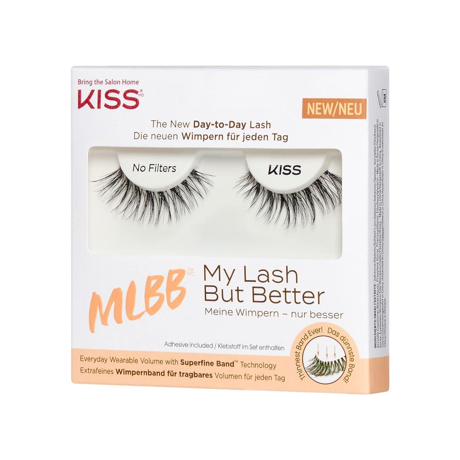 imageKISS My Lash But Bolder False Eyelashes Big Personality 14mm Includes 1 Pair Easy to Apply Reusable Lash ClustersNo Filters