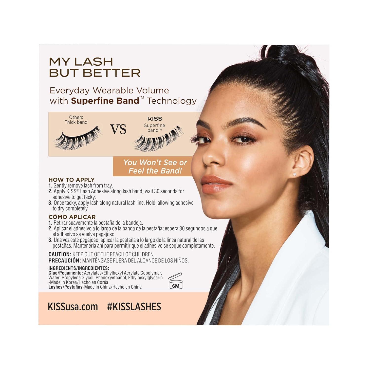 imageKISS My Lash But Bolder False Eyelashes Big Personality 14mm Includes 1 Pair Easy to Apply Reusable Lash ClustersSo Real