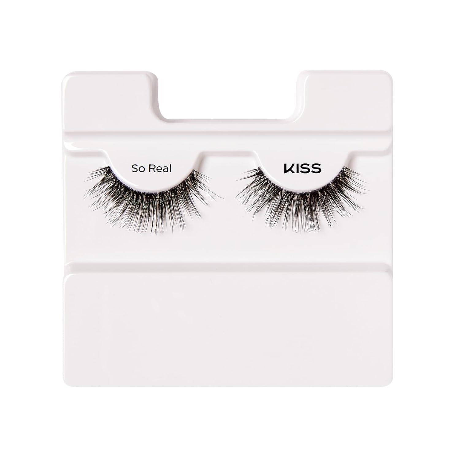 imageKISS My Lash But Bolder False Eyelashes Big Personality 14mm Includes 1 Pair Easy to Apply Reusable Lash ClustersSo Real