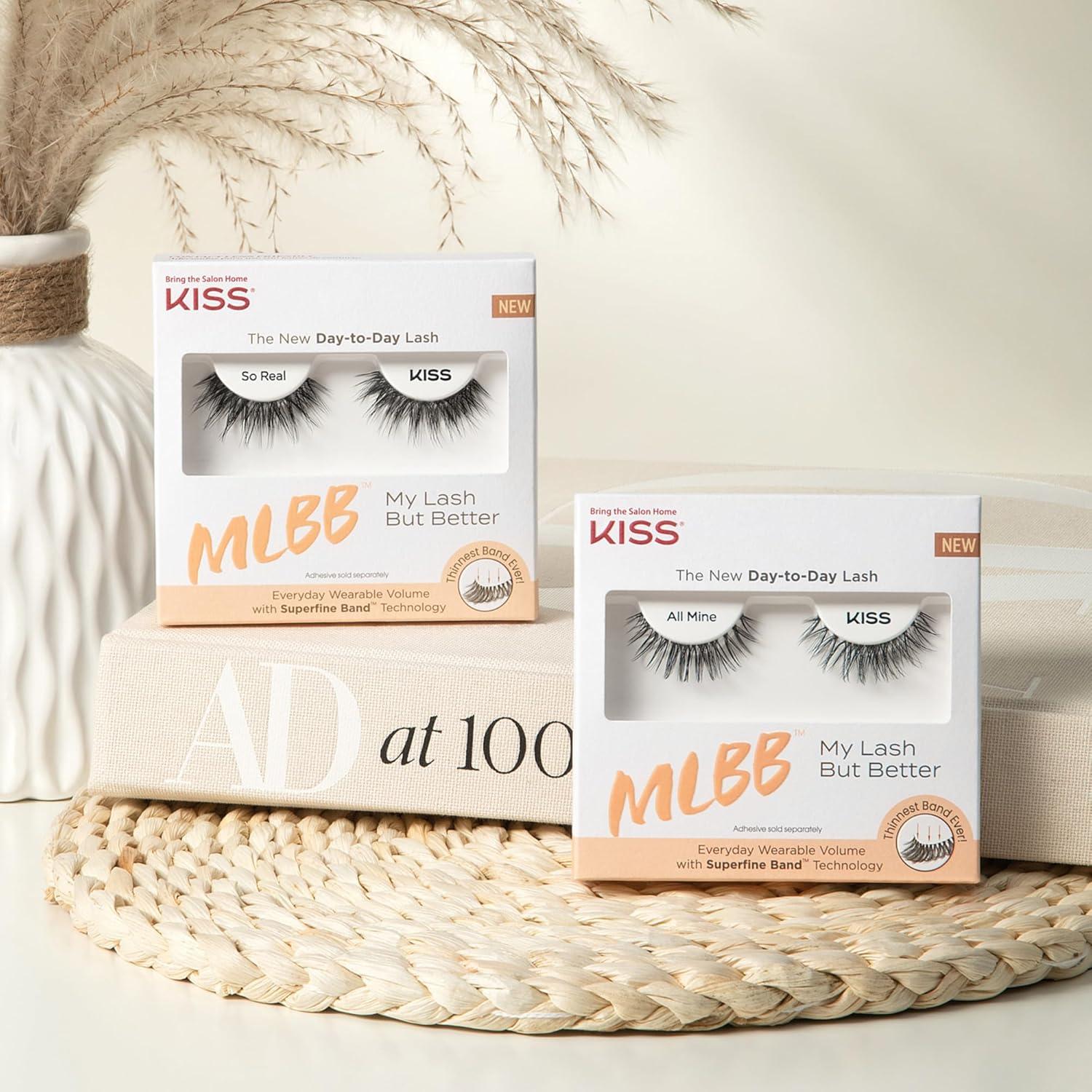 imageKISS My Lash But Bolder False Eyelashes Big Personality 14mm Includes 1 Pair Easy to Apply Reusable Lash ClustersSo Real
