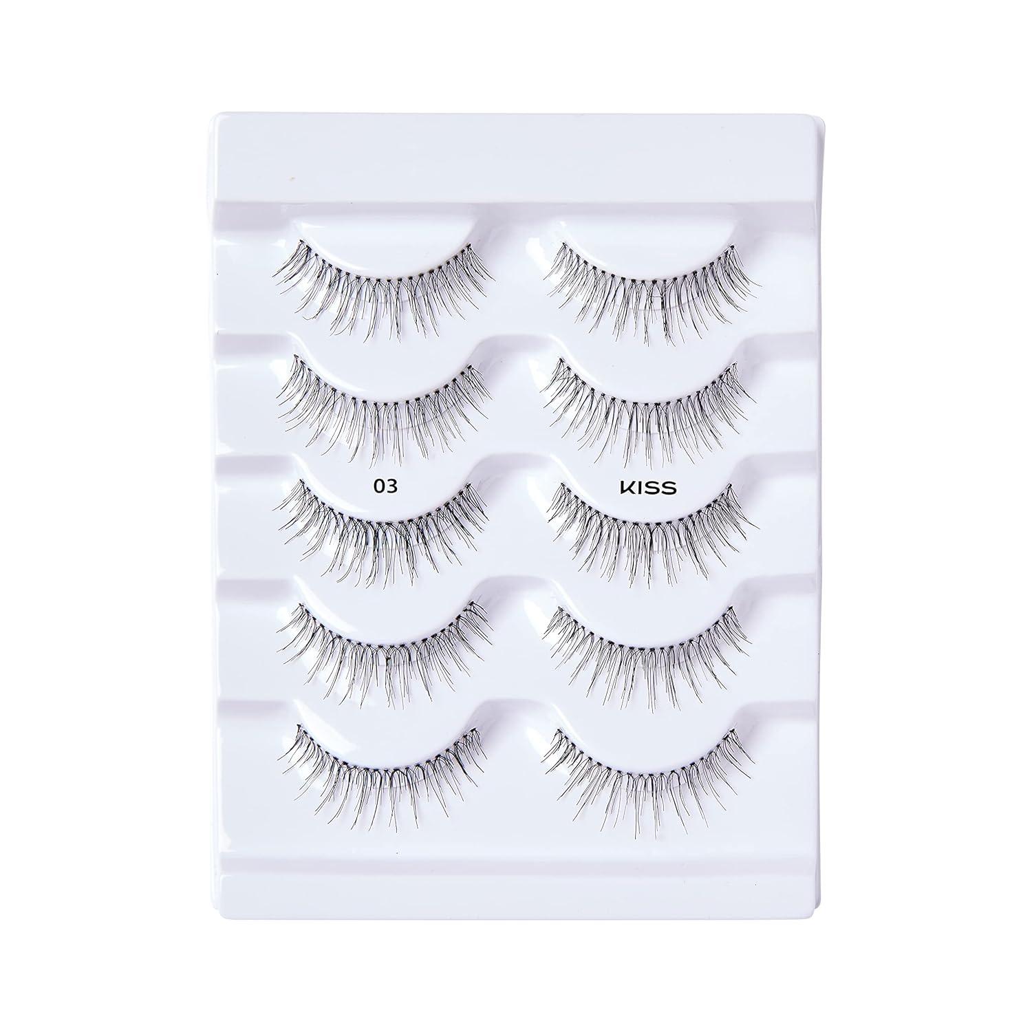imageKISS So Wispy Curated Collection of Bestselling False Eyelash Styles Multipack Volume ampamp Curl Lash Extensions Look Signature Wispy Effect Cruelty Free Reusable Contact Lens Friendly 5PairNatural Volume Multi Pack