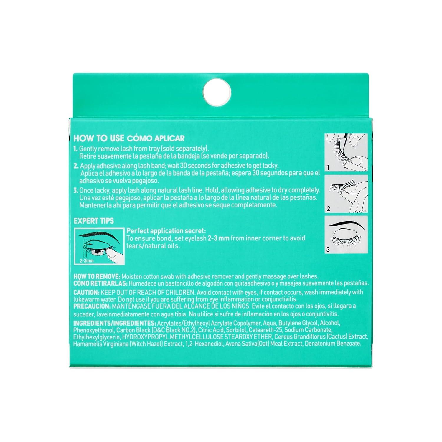imageKISS Super Stick 5Day Extended Wear Strip Lash Adhesive Quick Drying Lash Glue Witch Hazel ampamp Cactus Extract Infused Brush Applicator Net Wt 48g 017 oz ClearBlack